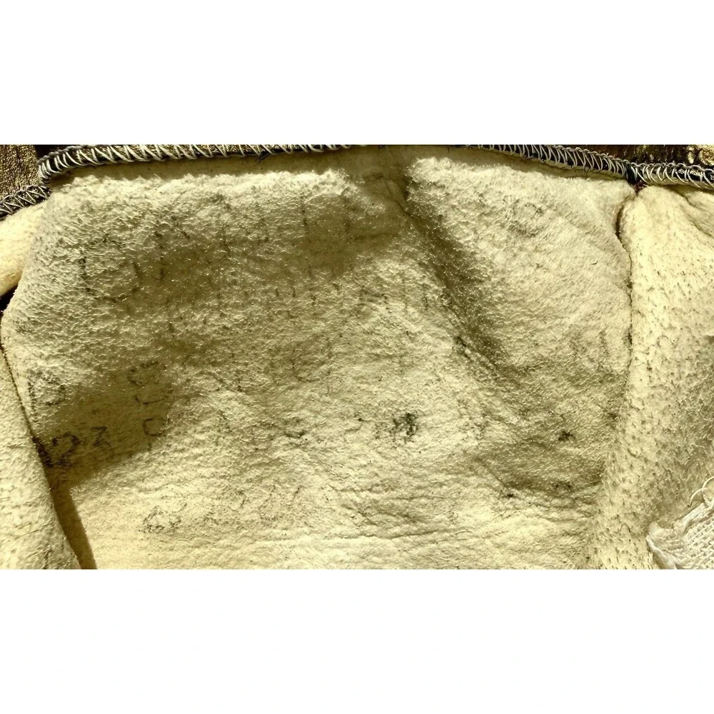Antique Ladies Leather Gloves Embroidery 6 1/2 Ivory Ganterie Mondaine Huermans